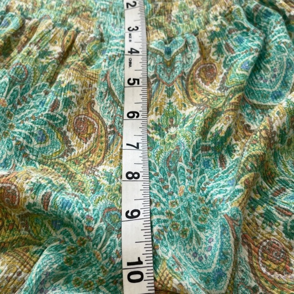 O'Neill Paisley Palazzo Pants Small Boho Beach Festival Hippie Smocked Wide Leg - Picture 5 of 9